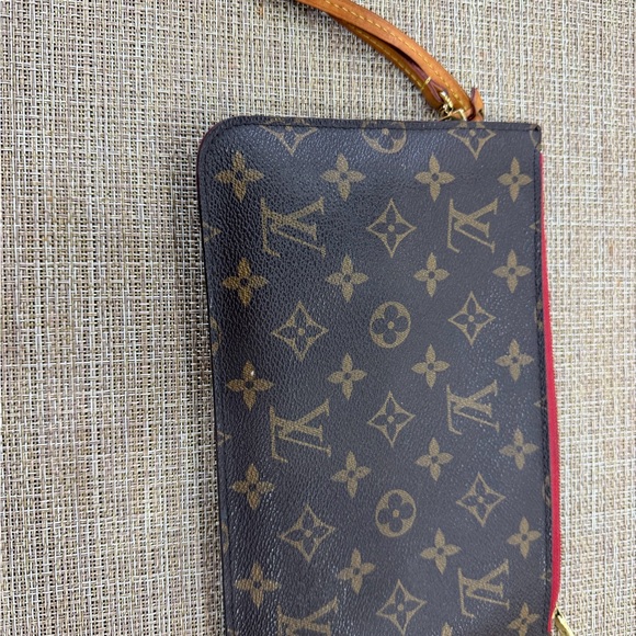 Louis Vuitton Monogram never full Brown and Red pochette - Picture 5 of 14